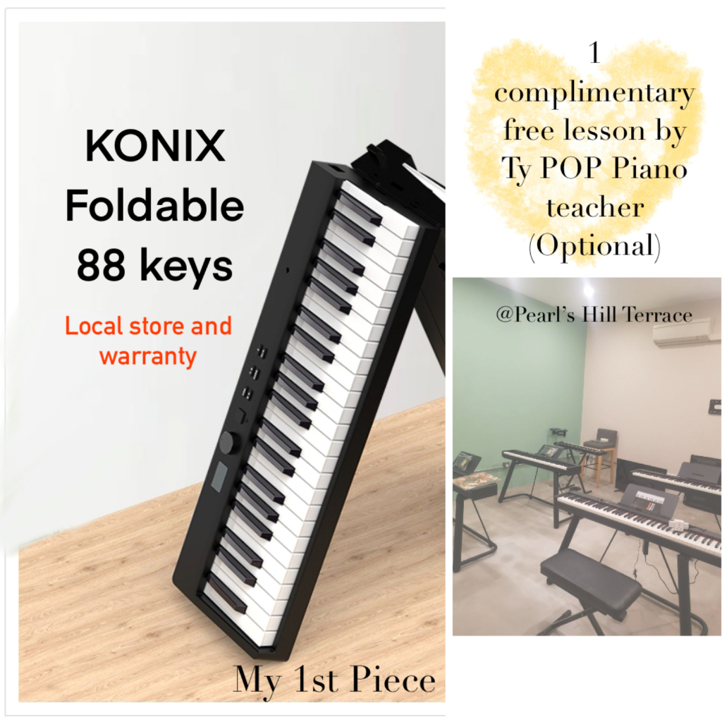 Digital piano KONIX PJ88C foldable piano | Shopee Singapore