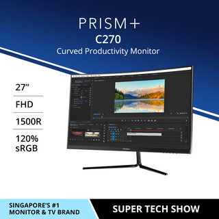 PRISM+ C270 27 75Hz 1500R Curved Productivity Monitor Gaming Monitor [1920 x 1080]