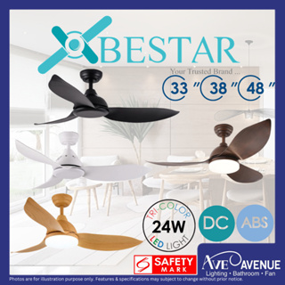 BESTAR RAPTOR DC Motor 3 Blade Ceiling Fan with 3 Tone LED Light Kit and Remote Control