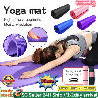 [SG Stock] 10MM Extra Thick NBR Yoga Mat Anti-skid Sports Fitness Mat 6MM Thick Foam Exercise Yoga Pilates Gym 加厚瑜伽垫
