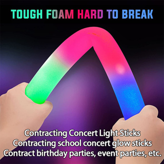 🎉Brand New Upgrade🎉 Foam Light Stick Concert Colorful LED Light Stick Cheer Tube Glow in the Dark Light Birthday Party