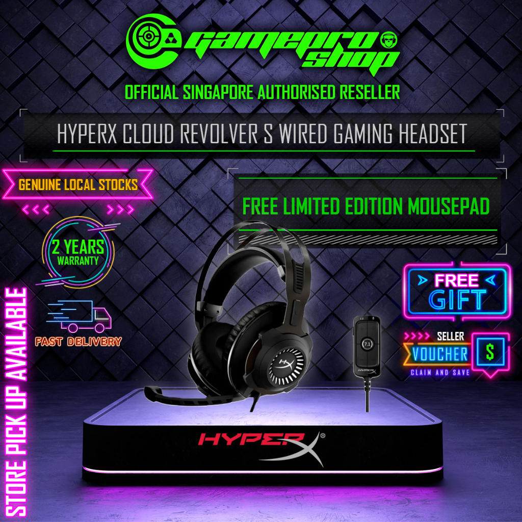 Free Gift] HyperX Cloud Revolver S Wired Gaming Headset HX-HSCRS