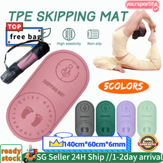 TPE Non Slip skipping mats Mute Jump Rope Mat 6MM High Density Thicken Pad Yoga Mat Anti-noice Mat YOGA MAT