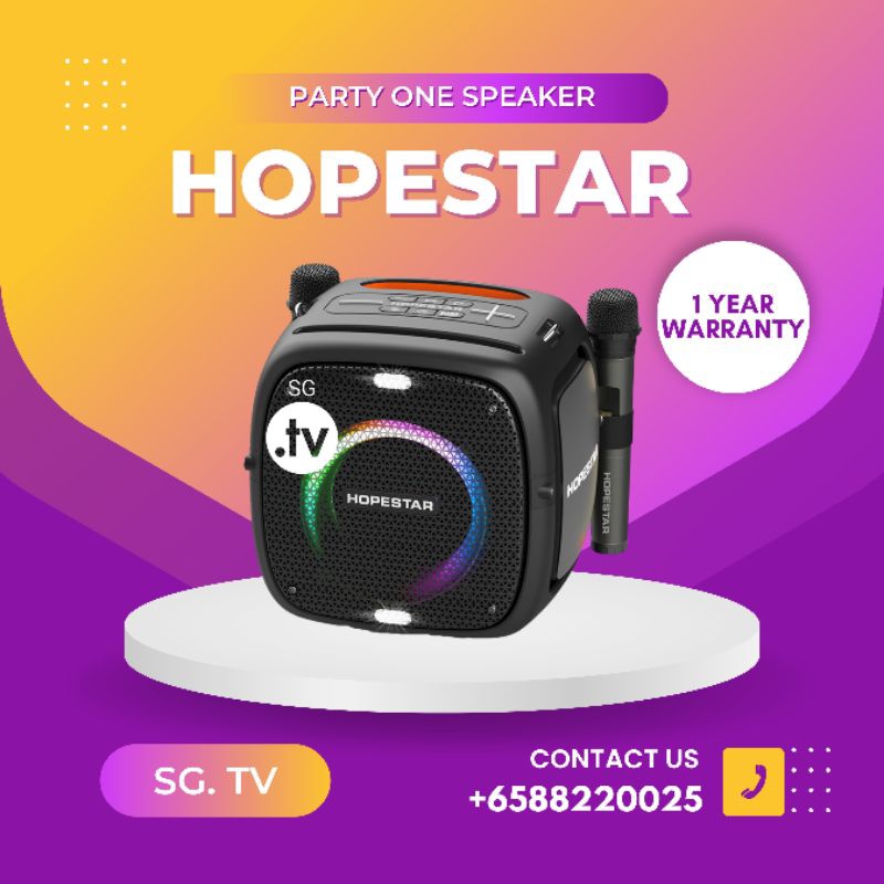 [ONE DAY DELIVERY] HOPESTAR PARTY ONE PORTABLE WIRELESS BLUETOOTH SPEAKER