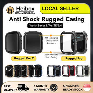 Heibox iWatch Anti Shock Rugged Pro Tough Casing for Apple Watch Series 8/7/6/SE/5/4 40mm 41mm 44mm 45mm