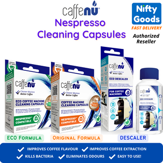 ⚡ CAFFENU Nespresso Cleaning Capsules Kits ECO Original Oil Residue Cleaning Descaler descaling remove Coffee Oils