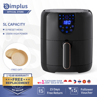 Simplus Air Fryer 5L/3.5L Digital Screen/Knob Control 1500W 60min/1300W 30min Timer Oil-free Dehydration