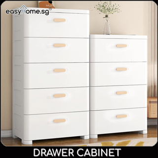 Easyhome.sg 57cm 45cm White Cabinet Storage Cabinet / Drawer Cabinet Organizer / Furniture / Box / Plastic Storage Box