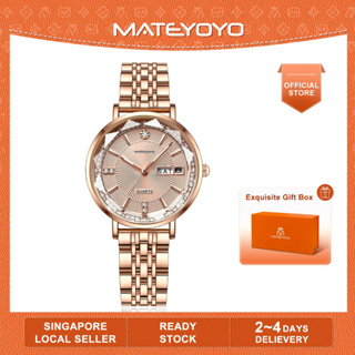 MATEYOYO Women Watches Diamond Casuals Watches Quartz Watches Calendar Dial Luminous Pointer Watches 5ATM Waterproof Watches Business Wristwatch