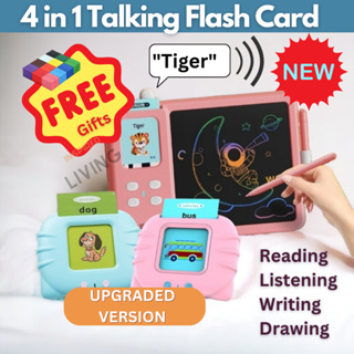 Talking Flash Cards Learning Toys for Age 2 -6| Baby | Montessori educational | LCD Writing Board |  Birthday Gift