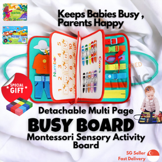 Toddler Busy Board - Montessori Sensory Activity Board  for Toddler  Age 2 to 4 Early Development | Christmas Gift