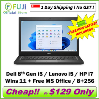 Dell i5 8th Gen / Lenovo I7 / I5 Laptop / 256GB SSD / Fast Boot Up / Free MS Office / Win 11 / SG Seller /Fast Shipping