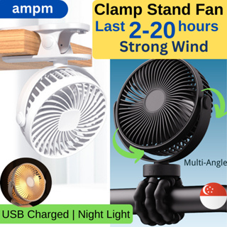 Portable Mini Clipped Fan Handheld Tripod on Baby Pram Car Seat Crib Desk Strong Wind USB Fan Desktop Ventilator Office