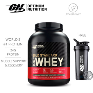 Optimum Nutrition, Gold Standard 100% Whey, 5 lbs Assorted Flavours Free BlenderBottle