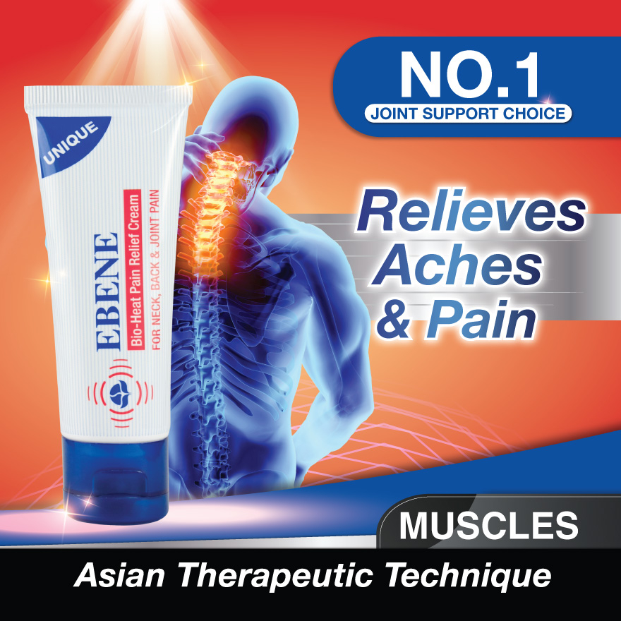 EBENE Bio-Heat Pain Relief Cream 50g - Relieves Aches & Pain