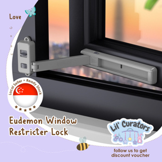 (Lil' Curators) Eudemon No Drilling Window Restricter Lock For Child Proofing