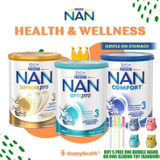 [Best Price I Cashback] - Nestle Nan 3 I 4 Supreme Pro H.A.I Optipro I Comfort I A2 - Stage 3- 800g I Free Gift [HappyHe