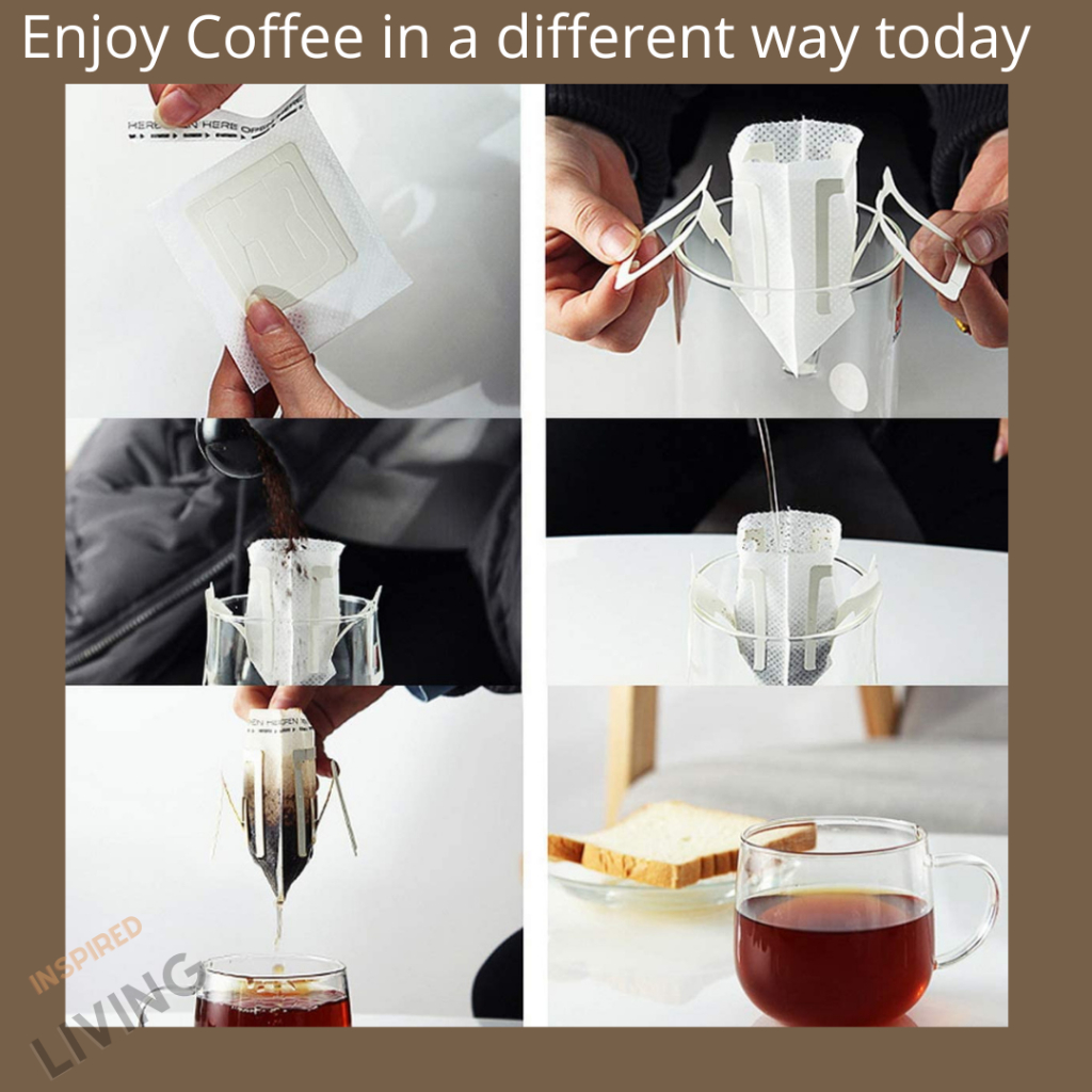 50 PC Disposable Coffee Drip bag - Ear hanging Style filter , portable and easy to use