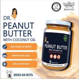 Dr Peanut butter suitable for dogs-NO sugar NO salt & xylitol NO HONEY. Dog peanut butter. great on lickimat.Human grade