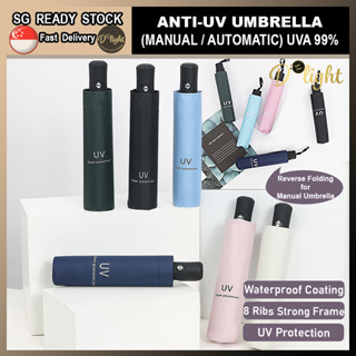 Anti-UV Black Coating Automatic / Manual Umbrella | Waterproof | Wind Resistant | UV Prevention