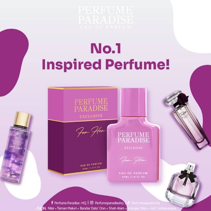 [SG SELLER] Perfume Paradise Women Scents (24W to 49W)