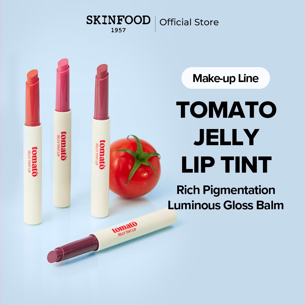 [SKINFOOD Official] Tomato Jelly Lip Tint 1.7g / 4 Colors / Glow, Plump & Smooth Lips with Vivid Col