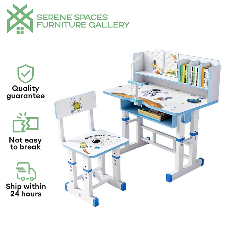 Serene Furniture Adjustable Children's Study Table Set Kids ErgonomicStudy Desk Home Combination Set And Ergonomic Chair