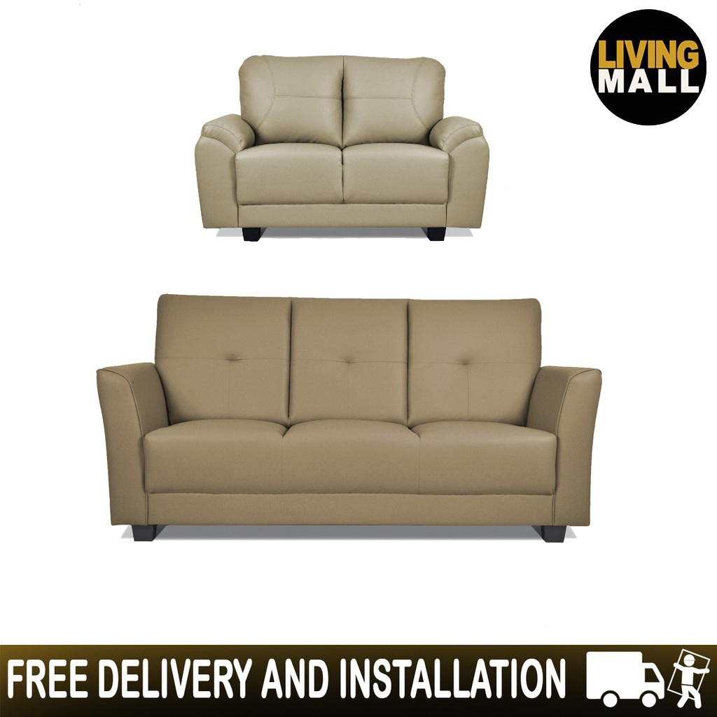 Living Mall Endo Series Sofa Set 2-Seater and 3-Seater Sofa in 48 Colour - w/ PetFriendly Options