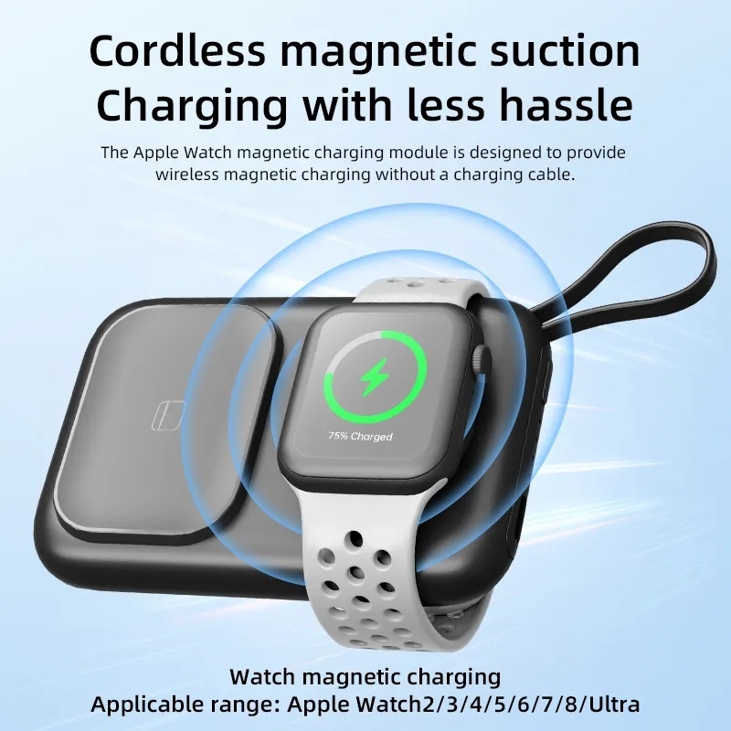 24H Local Delivery - 3 In 1 Portable Power Bank Magnetic Wireless