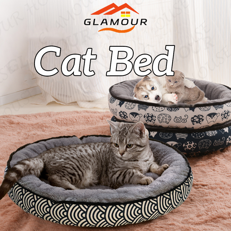 Cat Beds For Indoor Cats, Semi-Enclosed Cat Cave Bed With A Plush Ball Large Space For Cats To Sleep Soft And Comfortable Covered Cat Bed