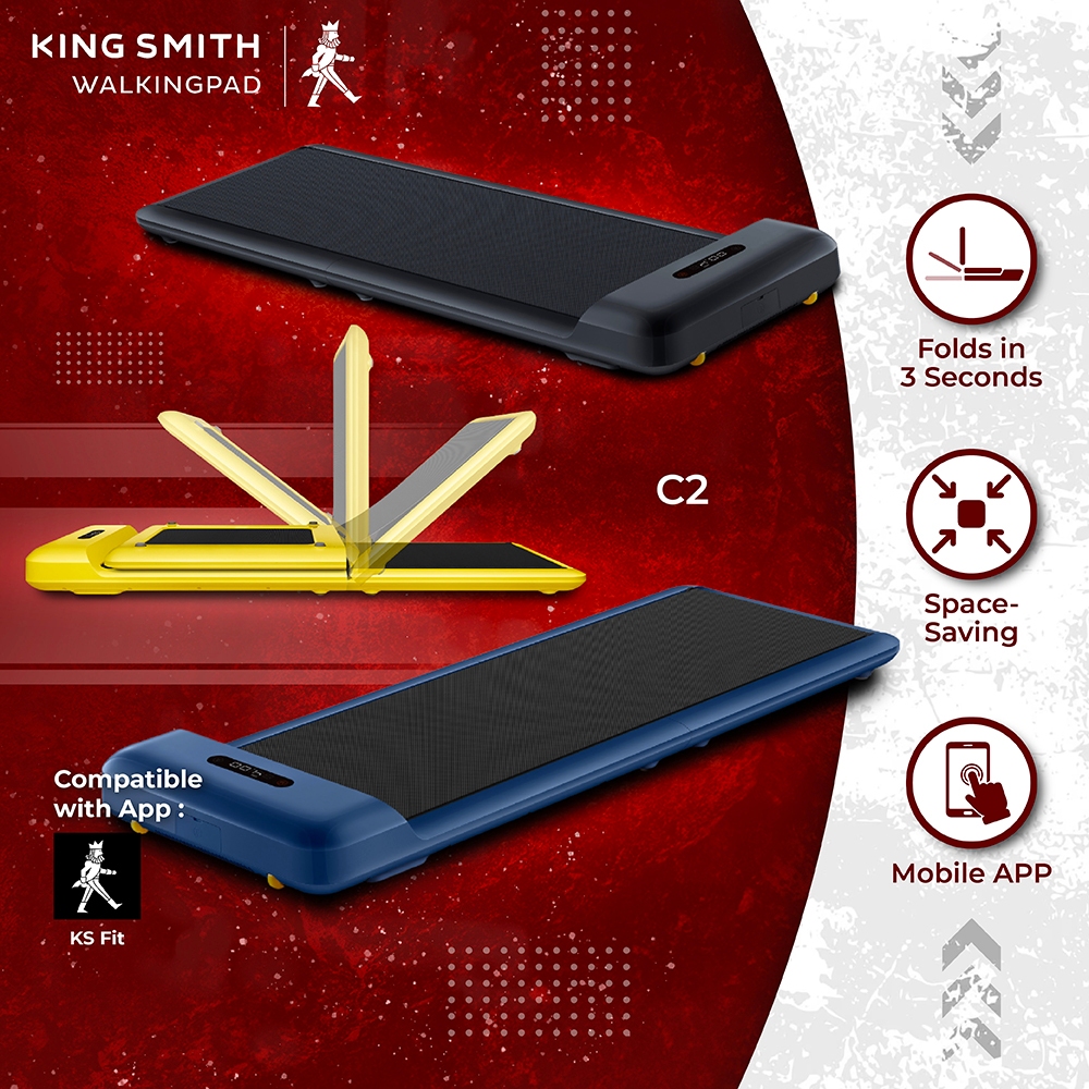 Kingsmith C2 WalkingPad Treadmill ★ 0.5 - 6km/h ★ Jogging ★ Running ★ Mobile APP ★ Xiaomi Kingsmith