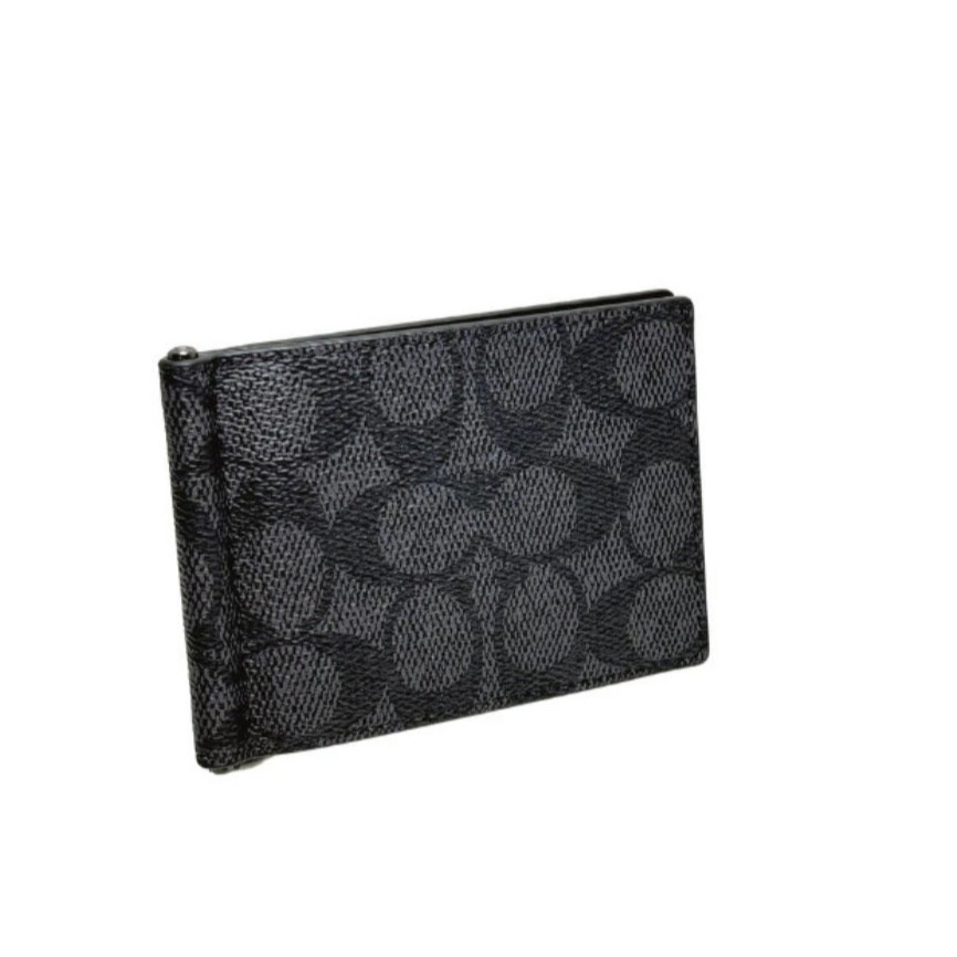 Signature Canvas Coach Men's Slim Coin Wallet COACH Slim