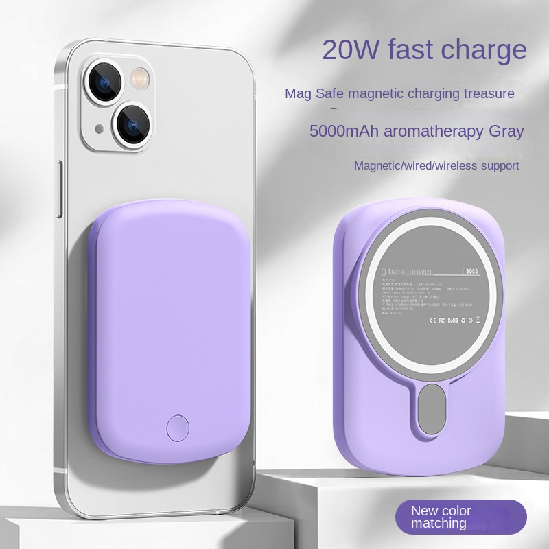 Magnetic Suction Wireless Charging Bank Portable Fast Charging Mini