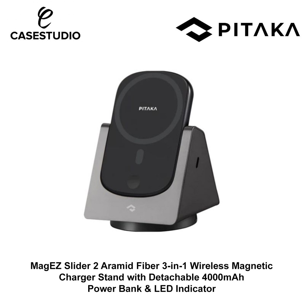 Pitaka Magez Slider 2 Aramid Fiber 3-In-1 Wireless Magnetic Charger