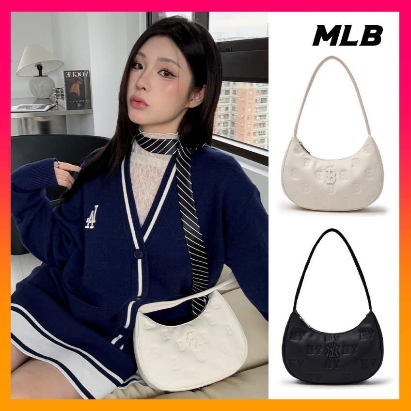 [MLB] Basic Sportive Hobo Bag ★すぐ品切れ★ Basic Athleisure Hobo Bag New York Yankees