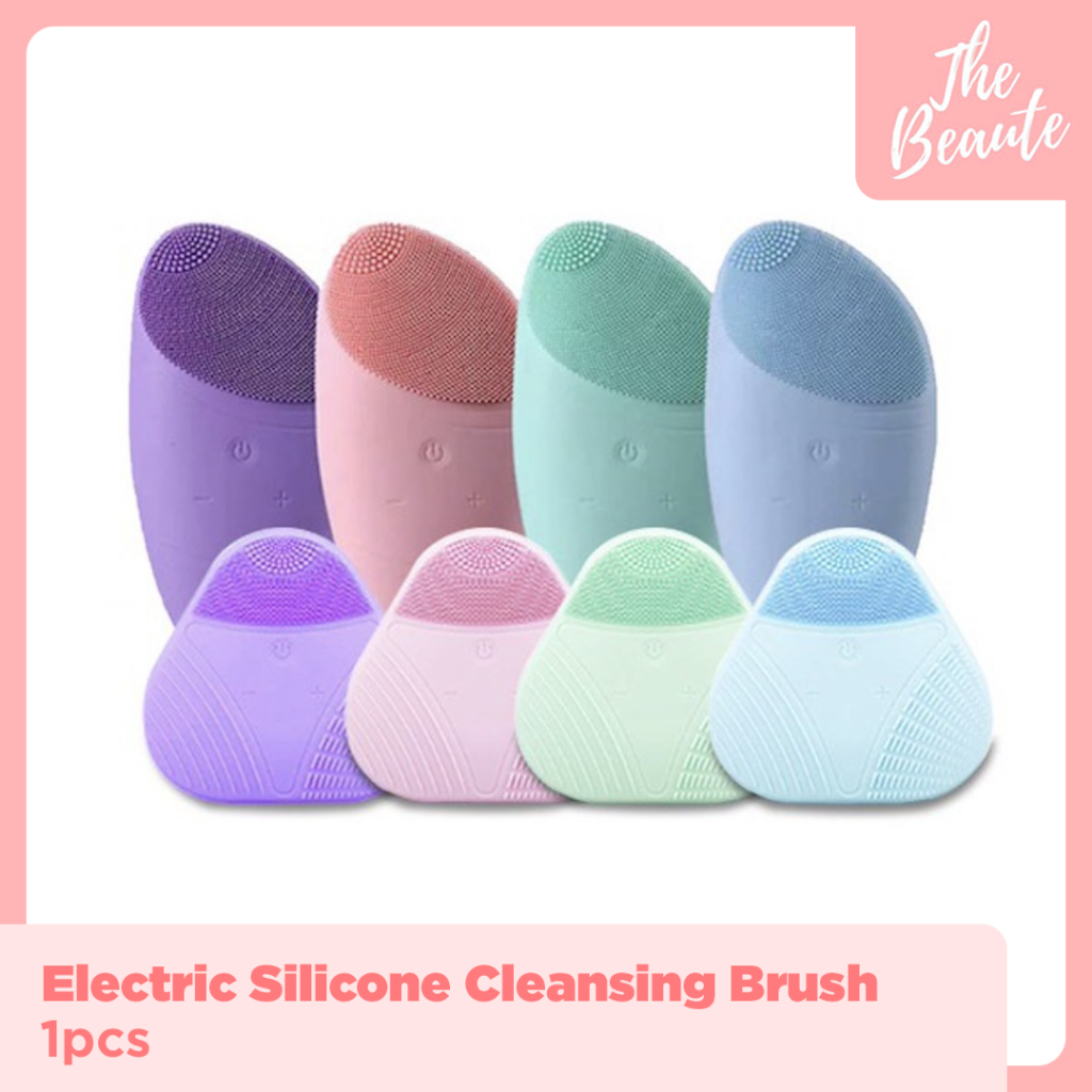 Electric Sonic Silicone Facial Cleansing Brush Face Wash Cleanser Exfoliator