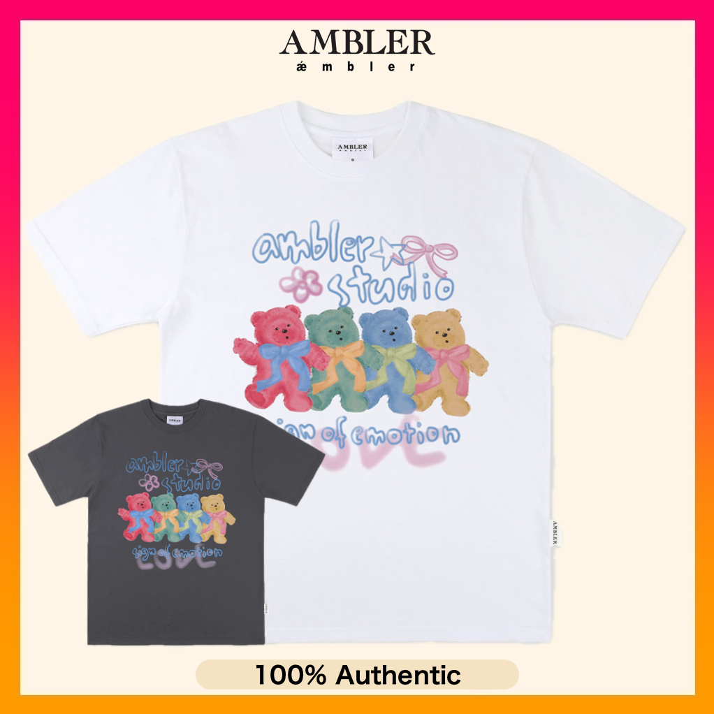 【AMBLER】 Hysteria bear embroidered short-sleeved T-shirt MUSINSA | AMBLER Hysteria bear embroidered short sleeve t