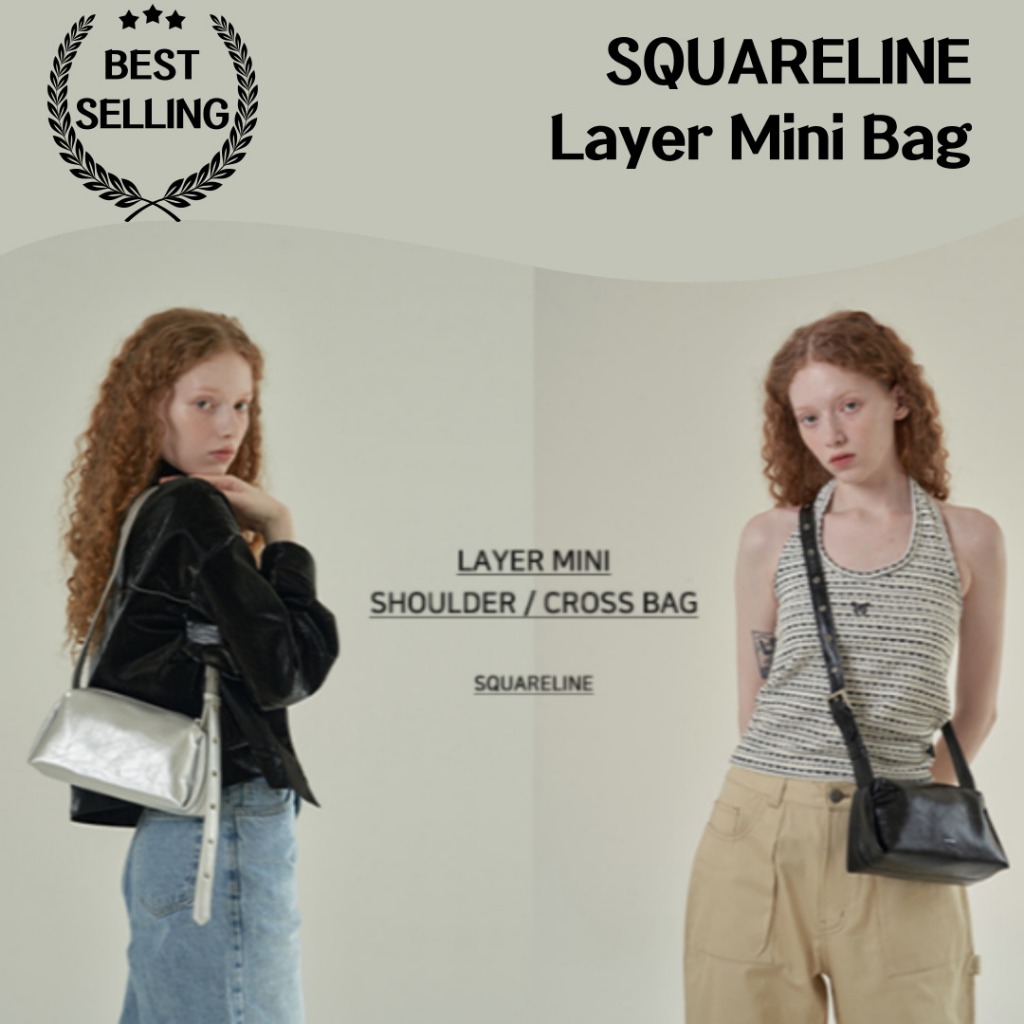 ★関税込★Squareline★Layer MINI 2-WAY Shoulder Bag ☆人気☆【Squareline】☆Layer MINI 2-WAY Shoulder Ba.g