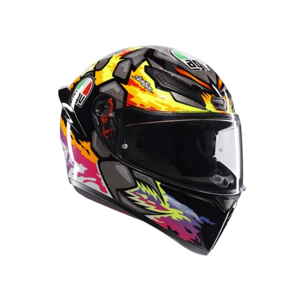 agv half face helmet singapore AX9 Multi Steppa Carbon (FREE HEVIK HELMET BAG) – Racing World Patented Extra Quick Release System AGV K6 S Salom Tribute