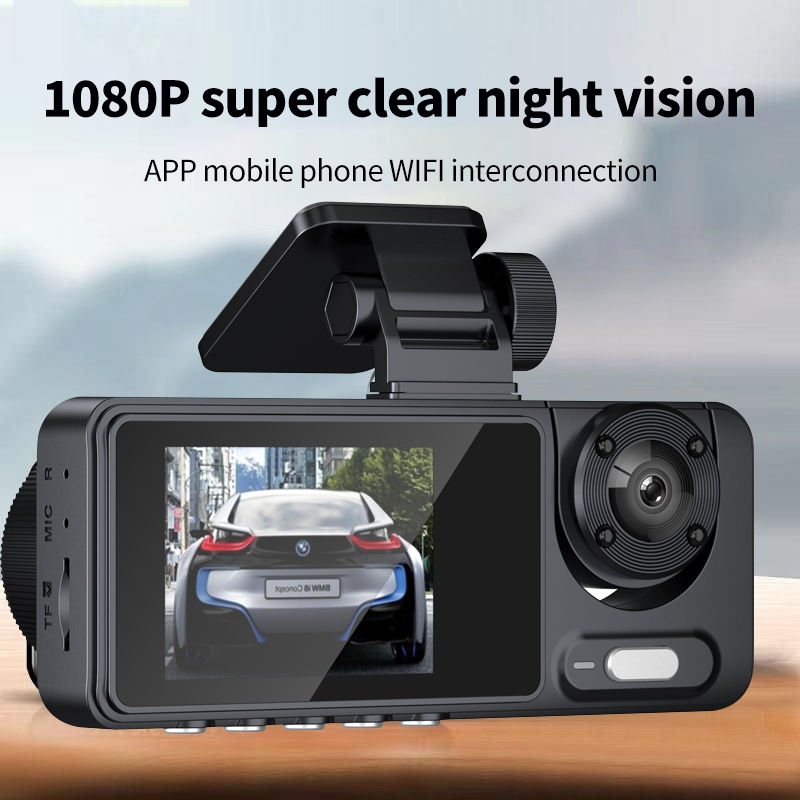 【正品保证】Car reverse camera night vision HD 32GB 3 in 1 Dash Cam Car Camera DVR HD 1080P 130 Wide Angle Cycle Recorder G-Sensor 3 IN 1 Dashcam 130"China Lens rear view camera大马现货 快速运达 dash camHD Car Dash Camera USB Front DVR Camera dash cam car recorde