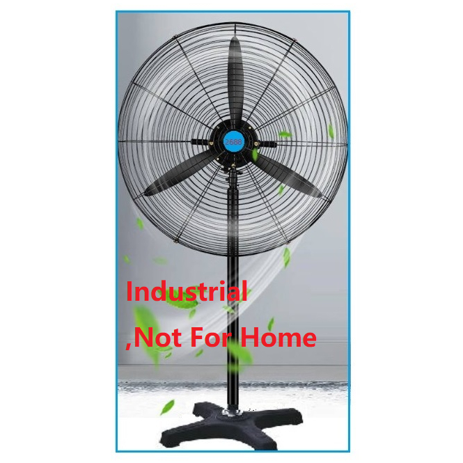 Stand Fan Industrial Standing Cooling machine Heavy duty Top Quality Strong Wind Factory/Restaurant 26" 2688 {SG Store}
