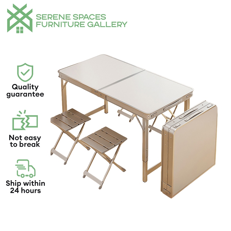 Serene Furniture Outdoor Folding Table Multipurpose Portable Dining Table For Camping Commercial Party Barbecue Indoor