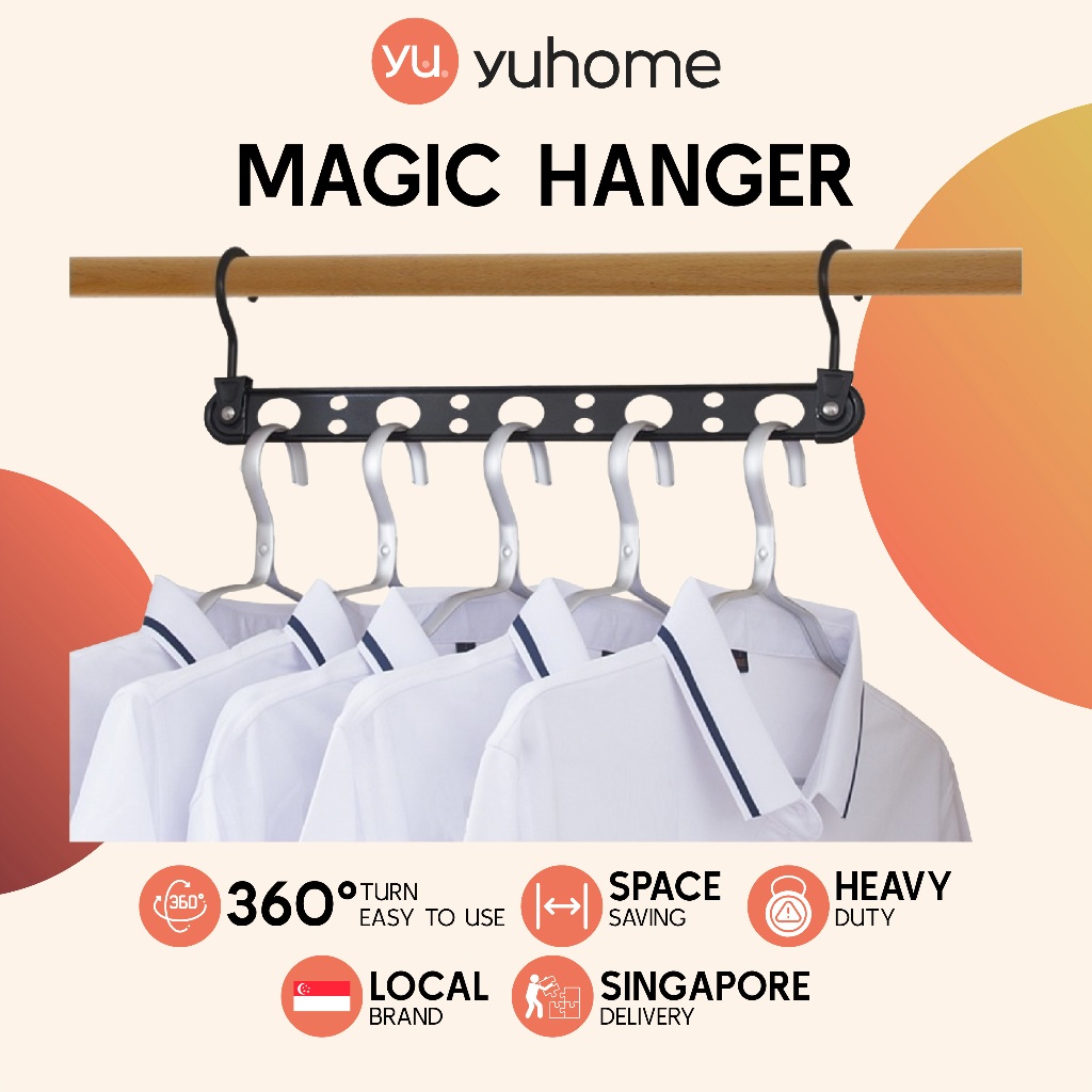 Magic Hanger - Foldable Hanger, Clothes Storage Artifact, 5-hole Hanger, Multi-hanging, Saving Space Multipurpose Rack