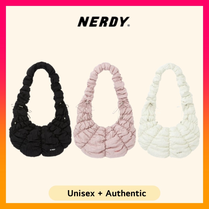 NERDY★Pleated Ribbon Two-Way Hobo Bag NERDY Pleated Ribbon Two-Way Hobo Bag (2024New) | Shopee