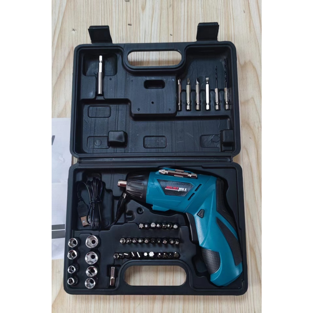 Ready stock Electric Screwdriver 4.2V Professional Cordless Electric Screwdriver set, Lithium-ion 45 Pieces Free Deliver