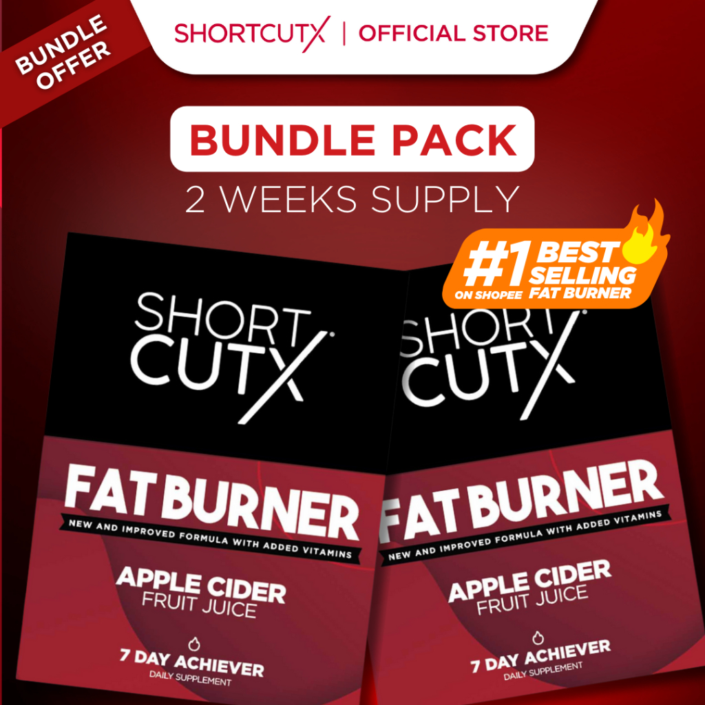 [BUNDLE DEAL] Shortcutx Apple Cider Fat Burner Supplement Juice for Weight Loss slimming [14 Sachets]