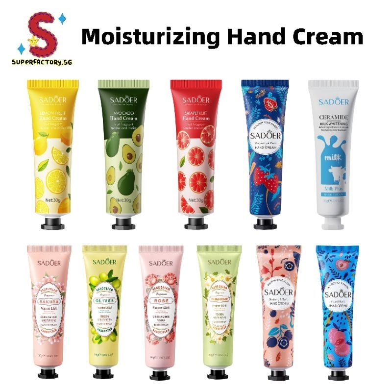 [SG Stocks]Sadoer Moisturizing Hand Cream 30g - Luxurious, Hydrating, Silky Skin Nourisher for All-Day Comfort