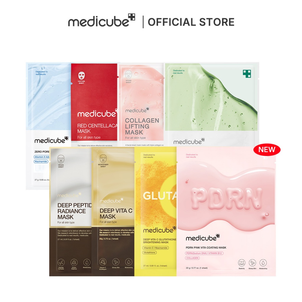 [medicube official] BEST medicube Mask Sheet Collection - Collagen / Hydrating / Soothing / Vitamin Brightening/PDRN)