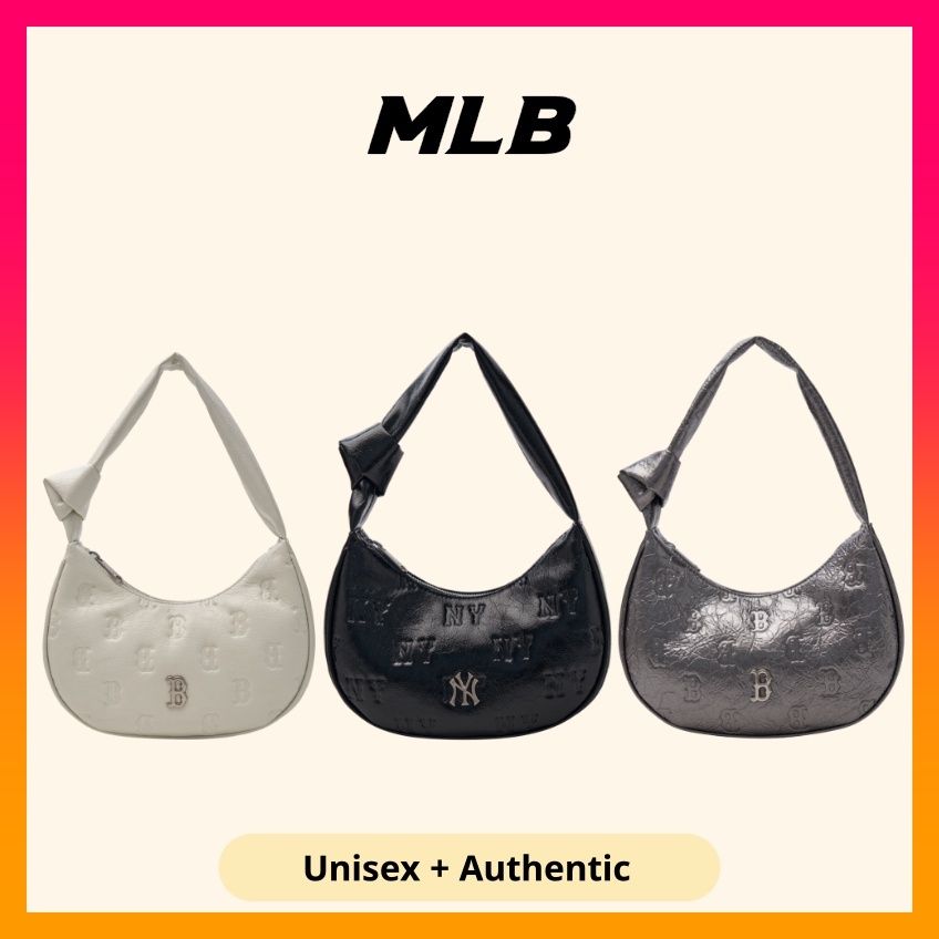 [MLB]★24NEW★Curved padded hobo bag NY&BR ★韓国人気★ MLB HOBO - MLB KOREA
