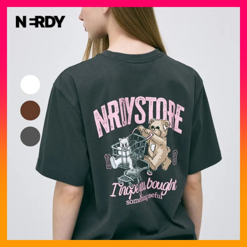 ★NERDY★ 人気★Ribbon Short Sleeve T-Shirt Lotte Duty Free